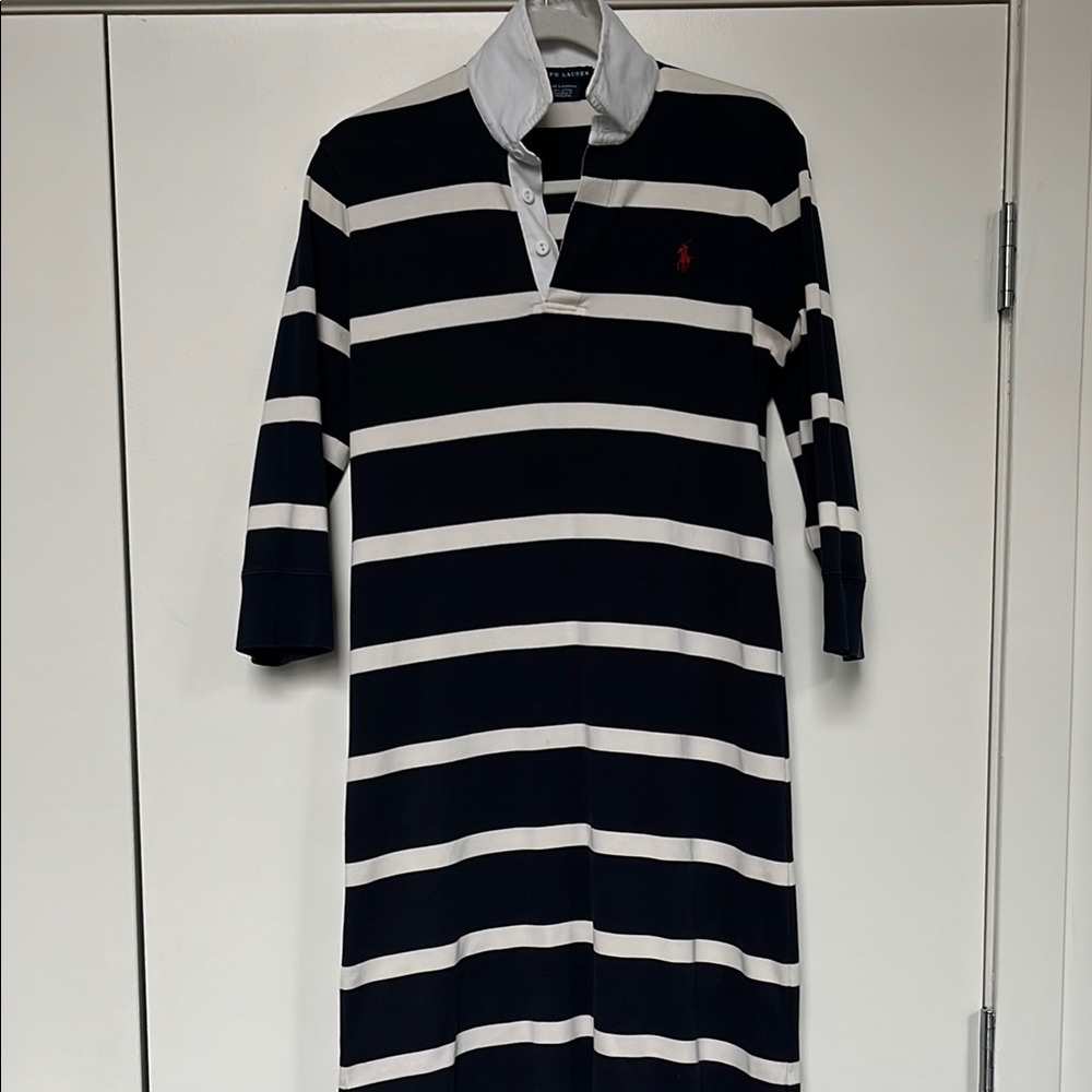 Ralph Lauren Navy Striped Dress